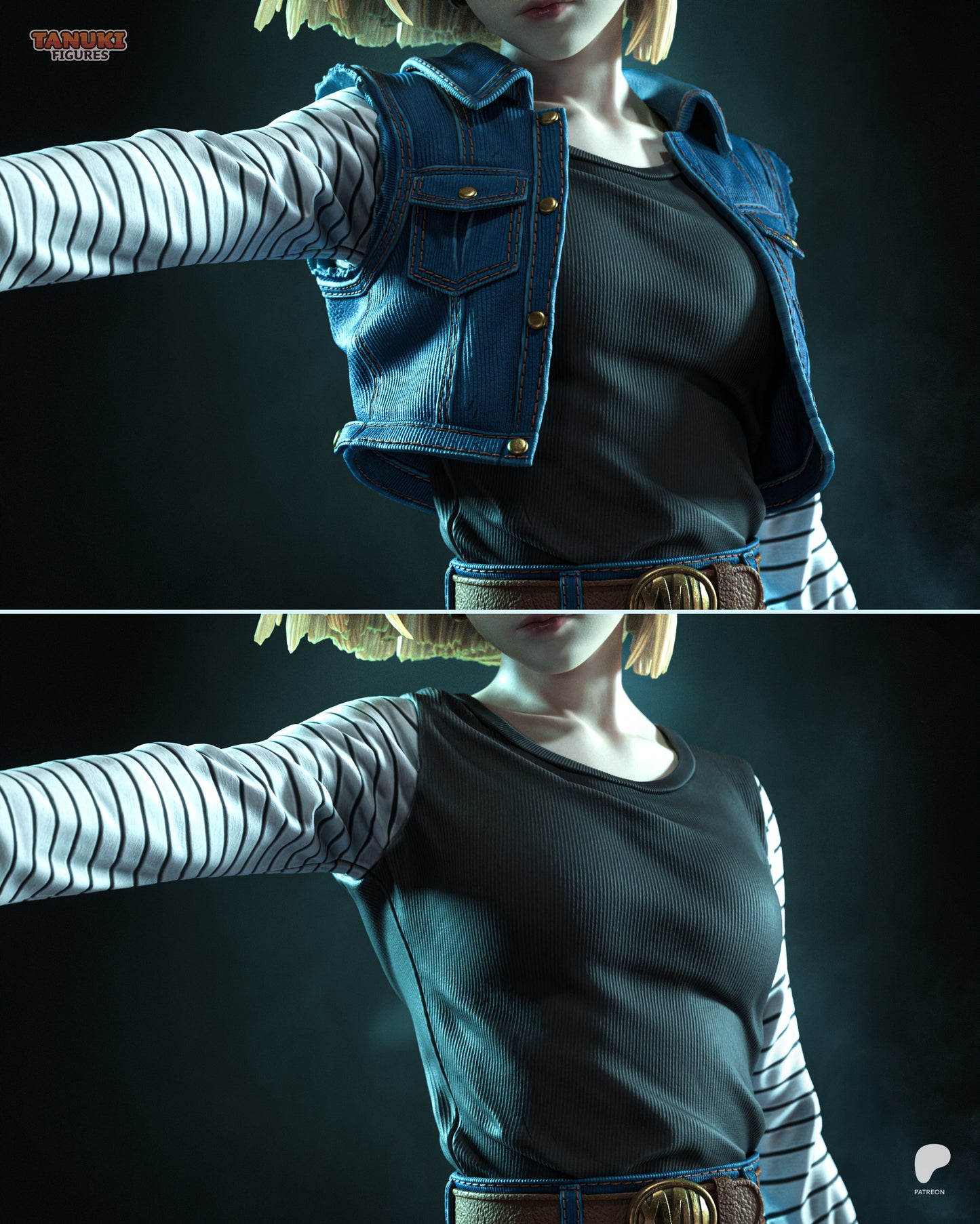 Android 18 Statue 3D-Printed Kit