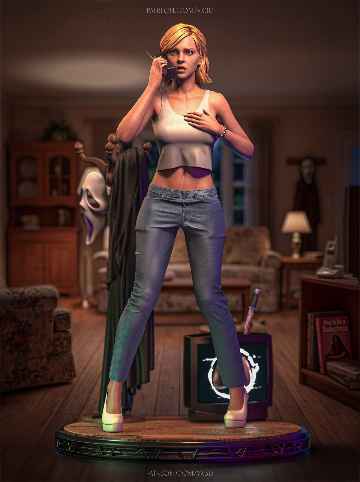 Cindy (Scary Movie) Statue 3D-Printed Kit