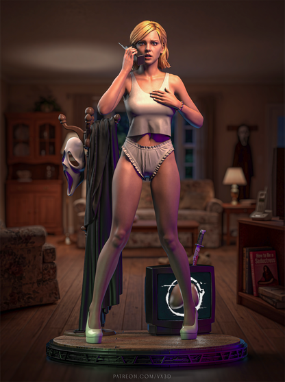 Cindy (Scary Movie) Statue 3D-Printed Kit