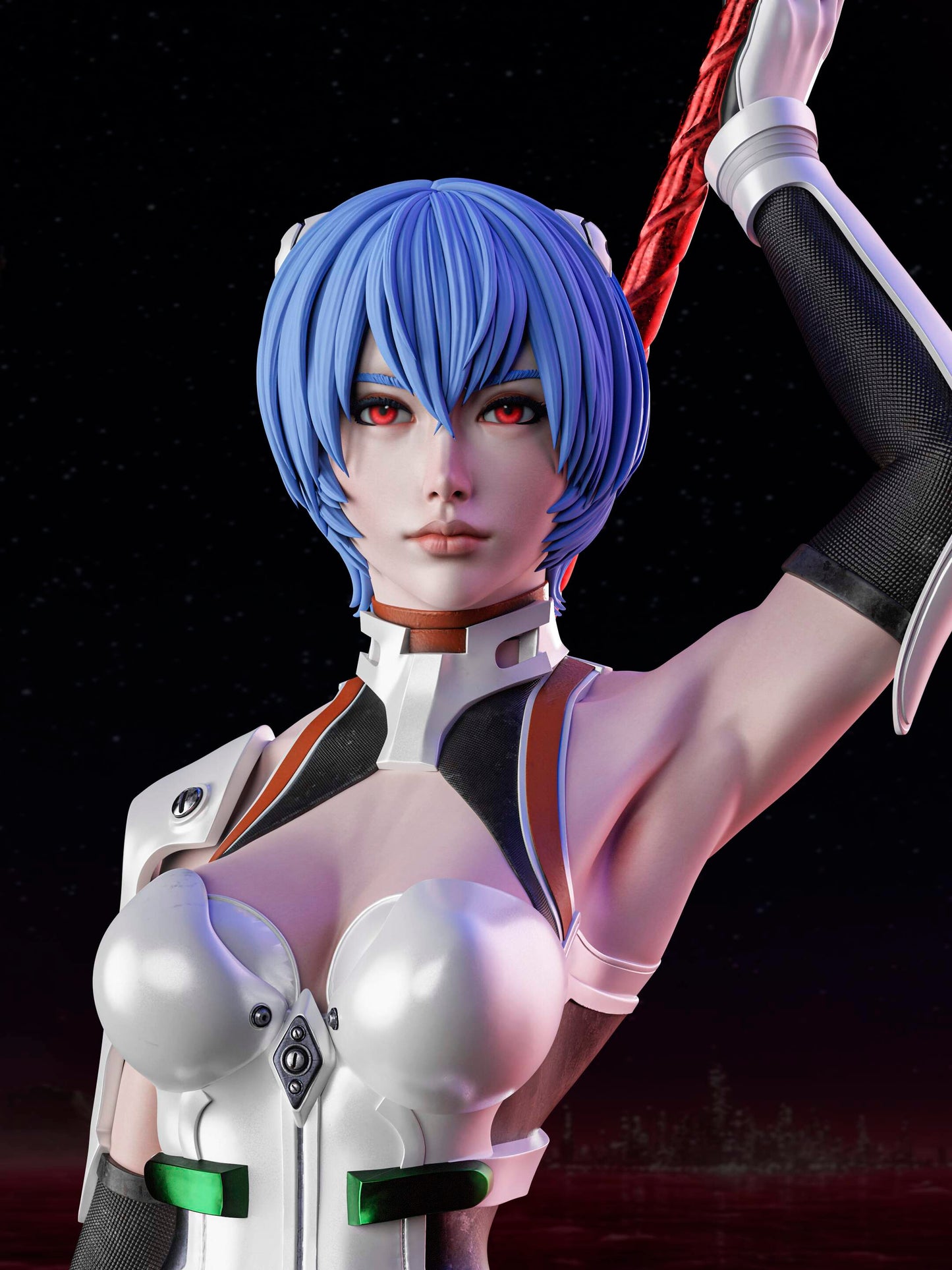 Rei Ayanami Statue 3D-Printed Kit