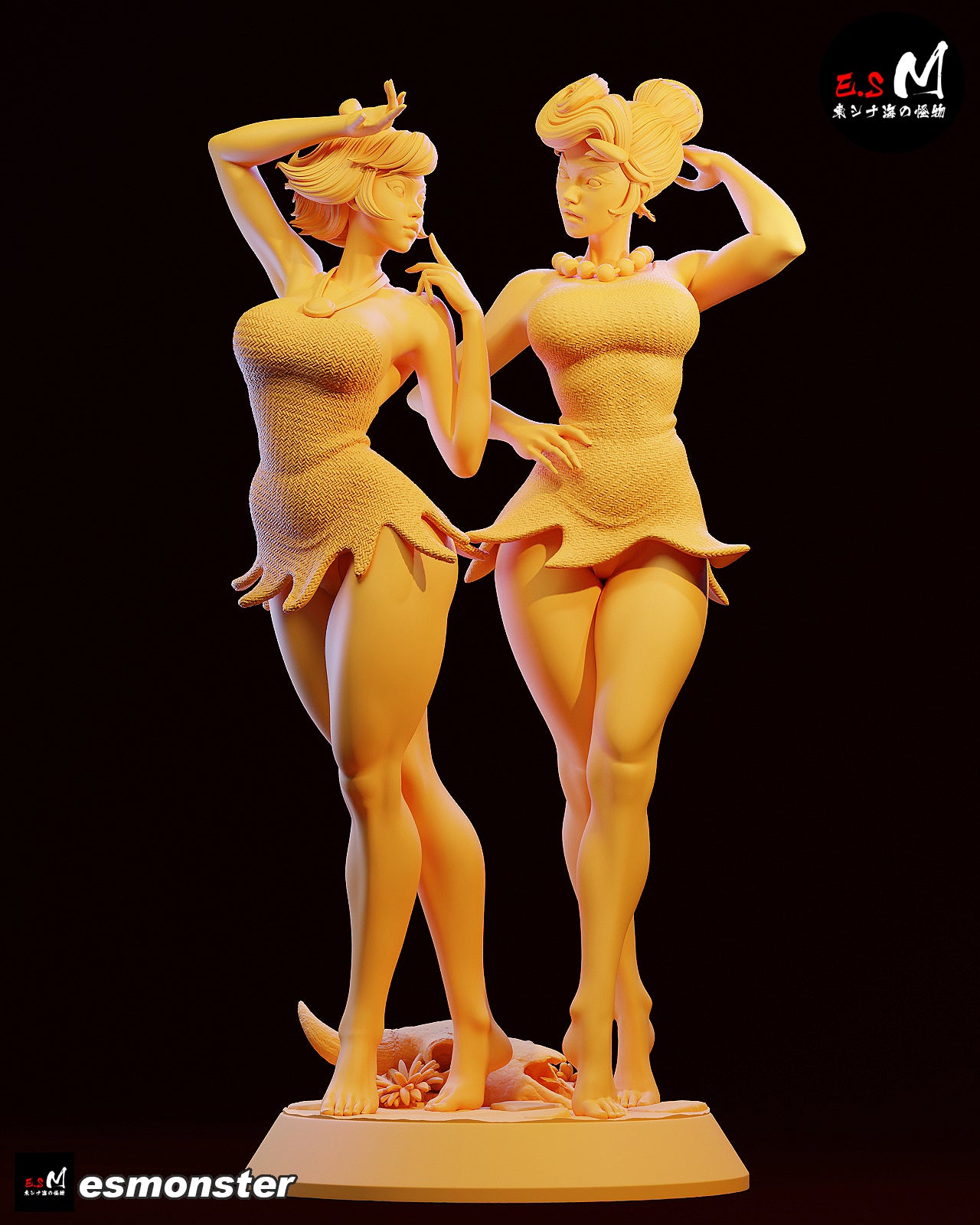 Vilma & Betty Statue 3D-Printed Kit