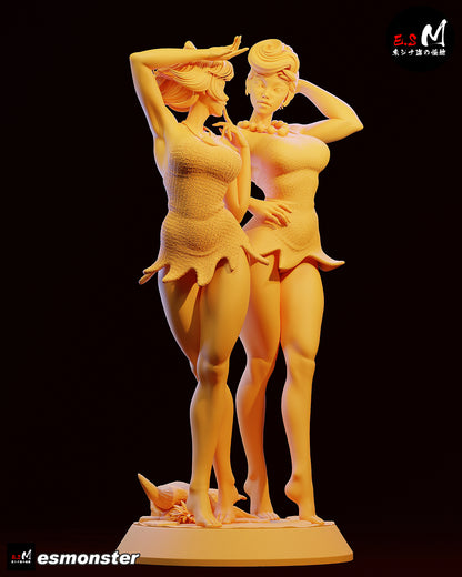 Vilma & Betty Statue 3D-Printed Kit