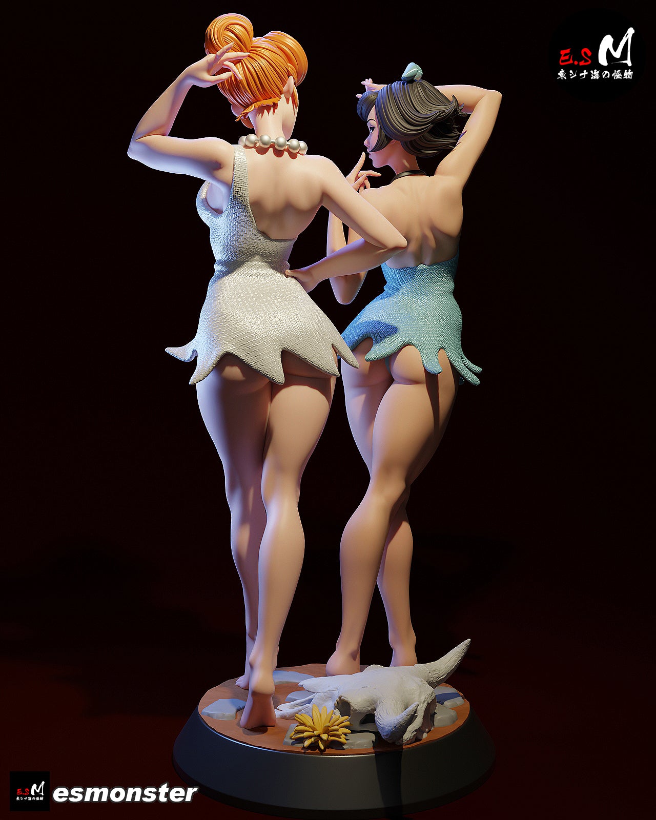 Vilma & Betty Statue 3D-Printed Kit