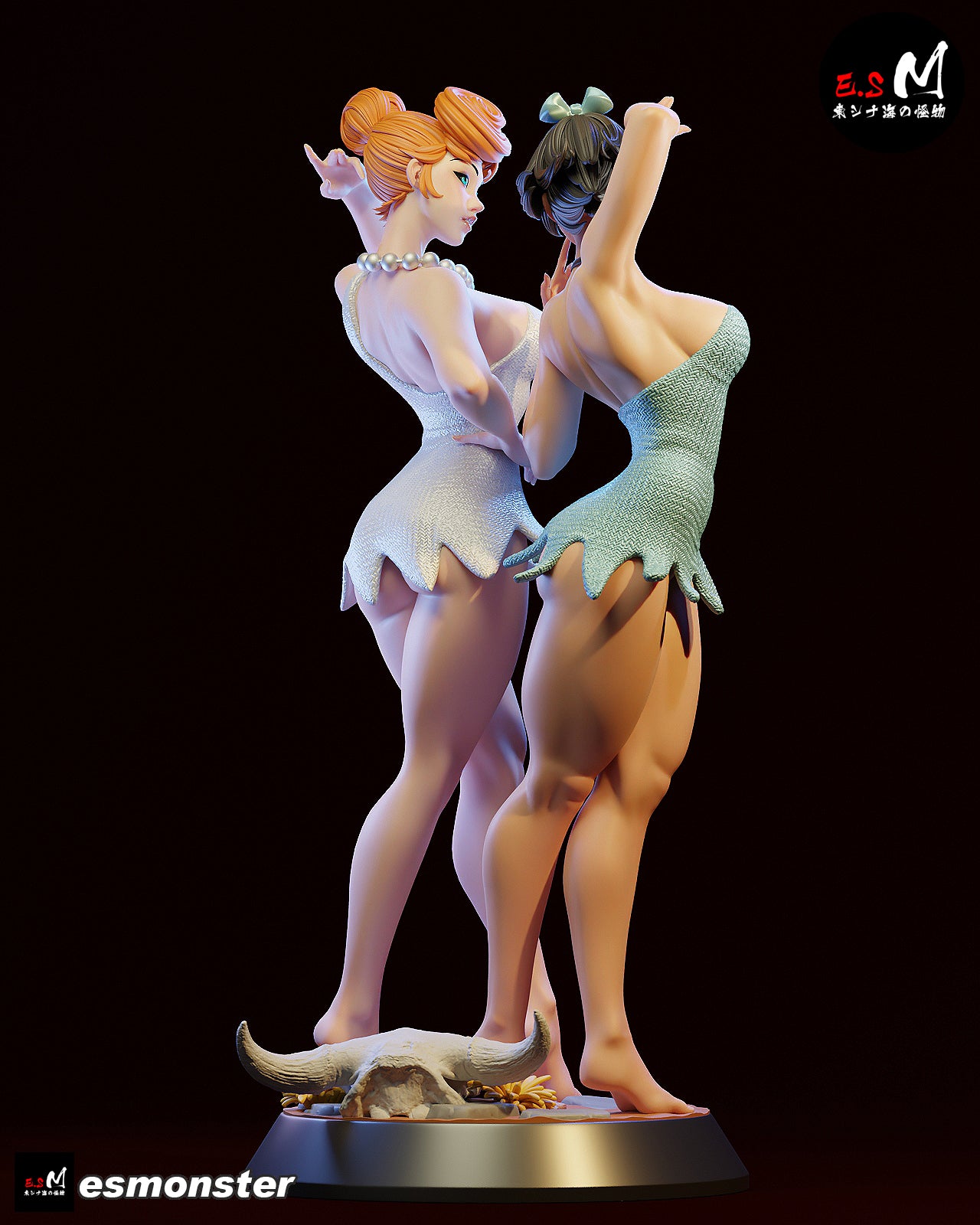 Vilma & Betty Statue 3D-Printed Kit