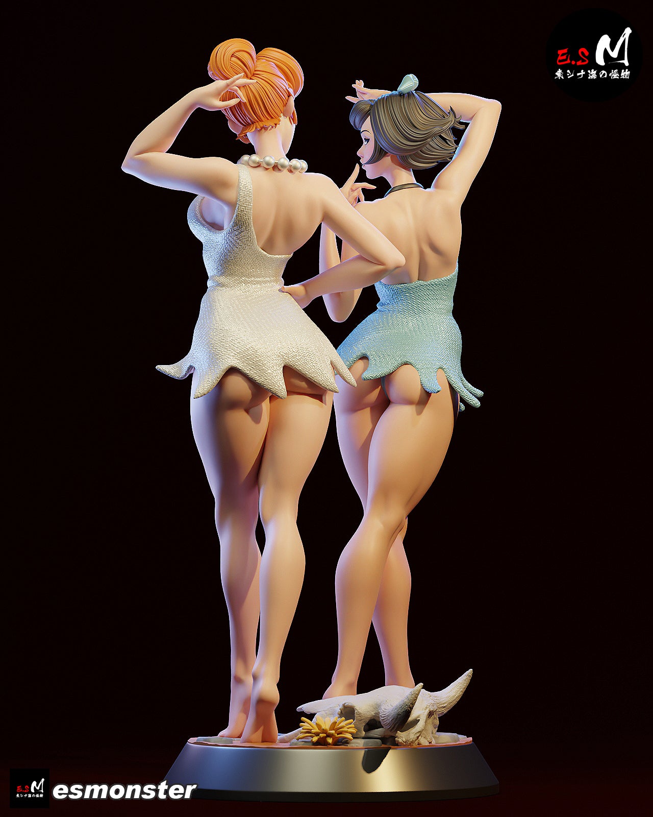 Vilma & Betty Statue 3D-Printed Kit