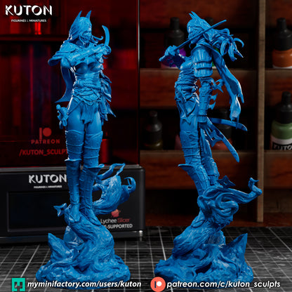 Bat Girl Ronin Statue 3D-Printed Kit