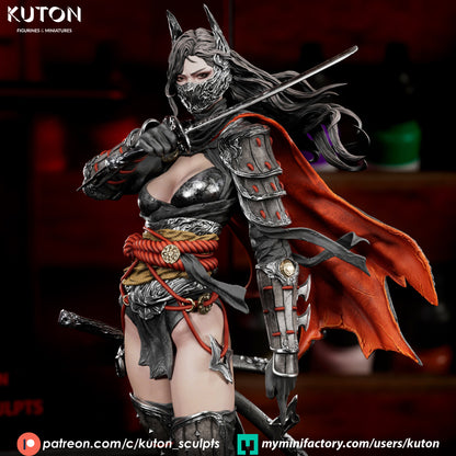 Bat Girl Ronin Statue 3D-Printed Kit