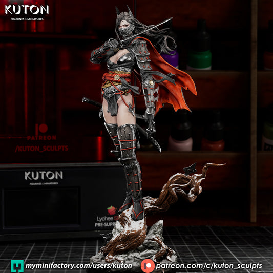 Bat Girl Ronin Statue 3D-Printed Kit