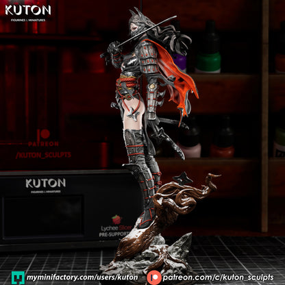 Bat Girl Ronin Statue 3D-Printed Kit