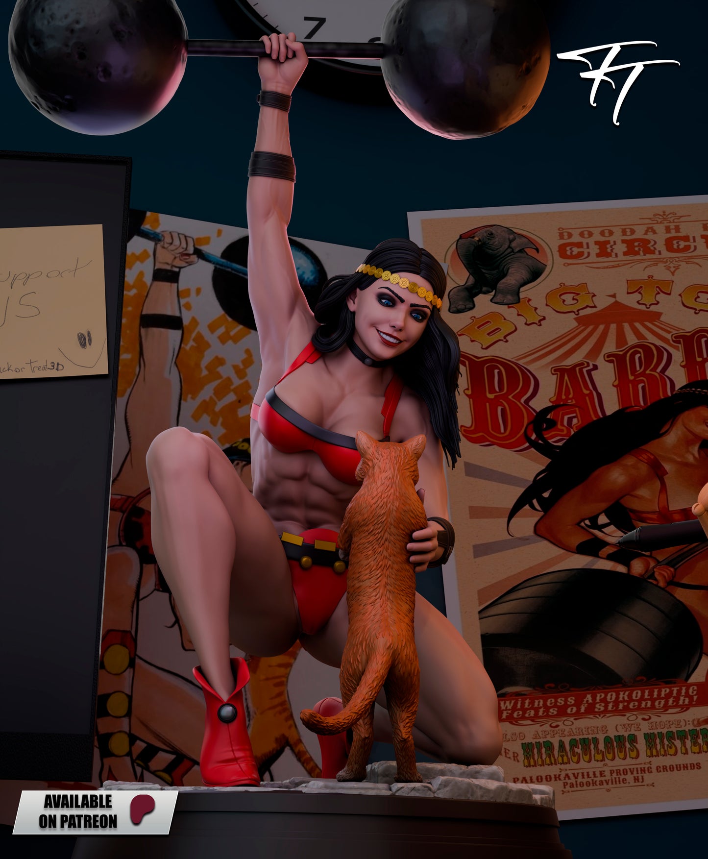 Big Barda Statue 3D-Printed Kit