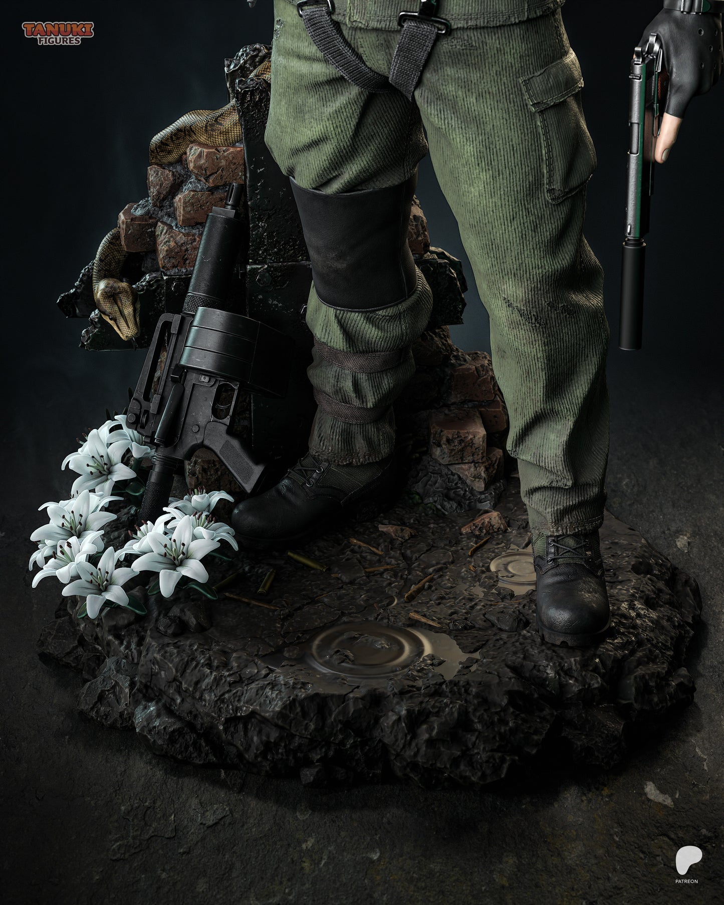 Big Boss-MGS Statue 3D-Printed Kit