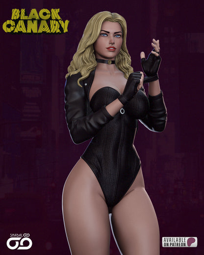 Black Canary Statue 3D-Printed Kit