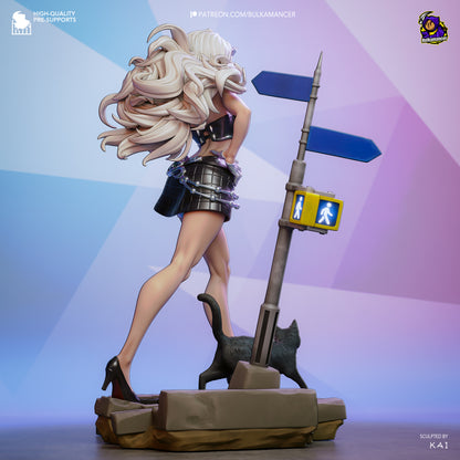 Black Cat Statue 3D-Printed Kit