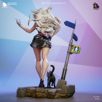 Black Cat Statue 3D-Printed Kit
