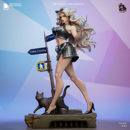 Black Cat Statue 3D-Printed Kit