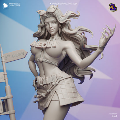 Black Cat Statue 3D-Printed Kit
