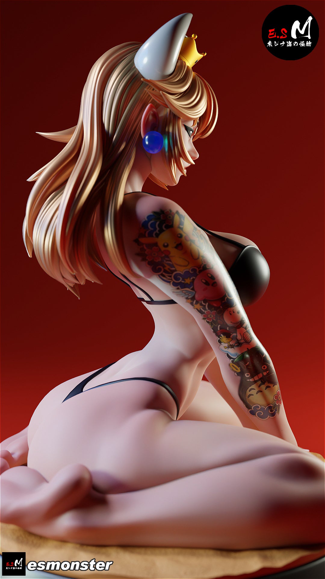 Bowsette (Sun Kissed) Statue 3D-Printed Kit