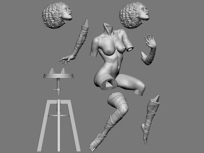 Bride Of Frankentein Statue 3D-Printed Kit