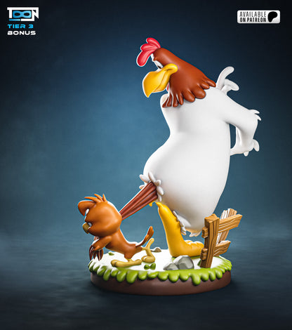 Foghorn And Chick Statue 3D-Printed Kit