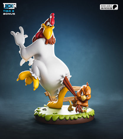 Foghorn And Chick Statue 3D-Printed Kit