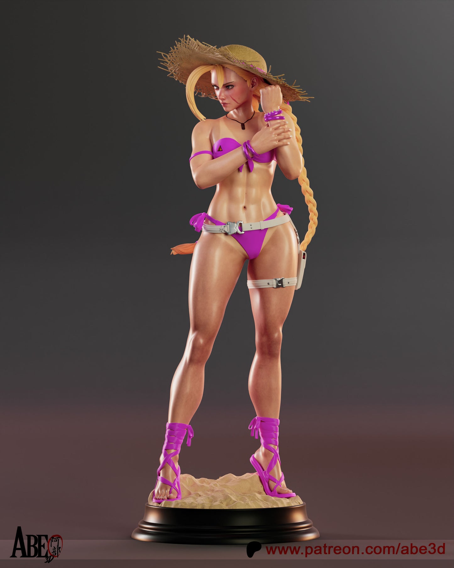 Cammy (SF6 Costume 4) Statue 3D-Printed Kit