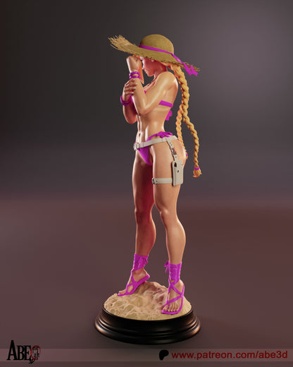 Cammy (SF6 Costume 4) Statue 3D-Printed Kit