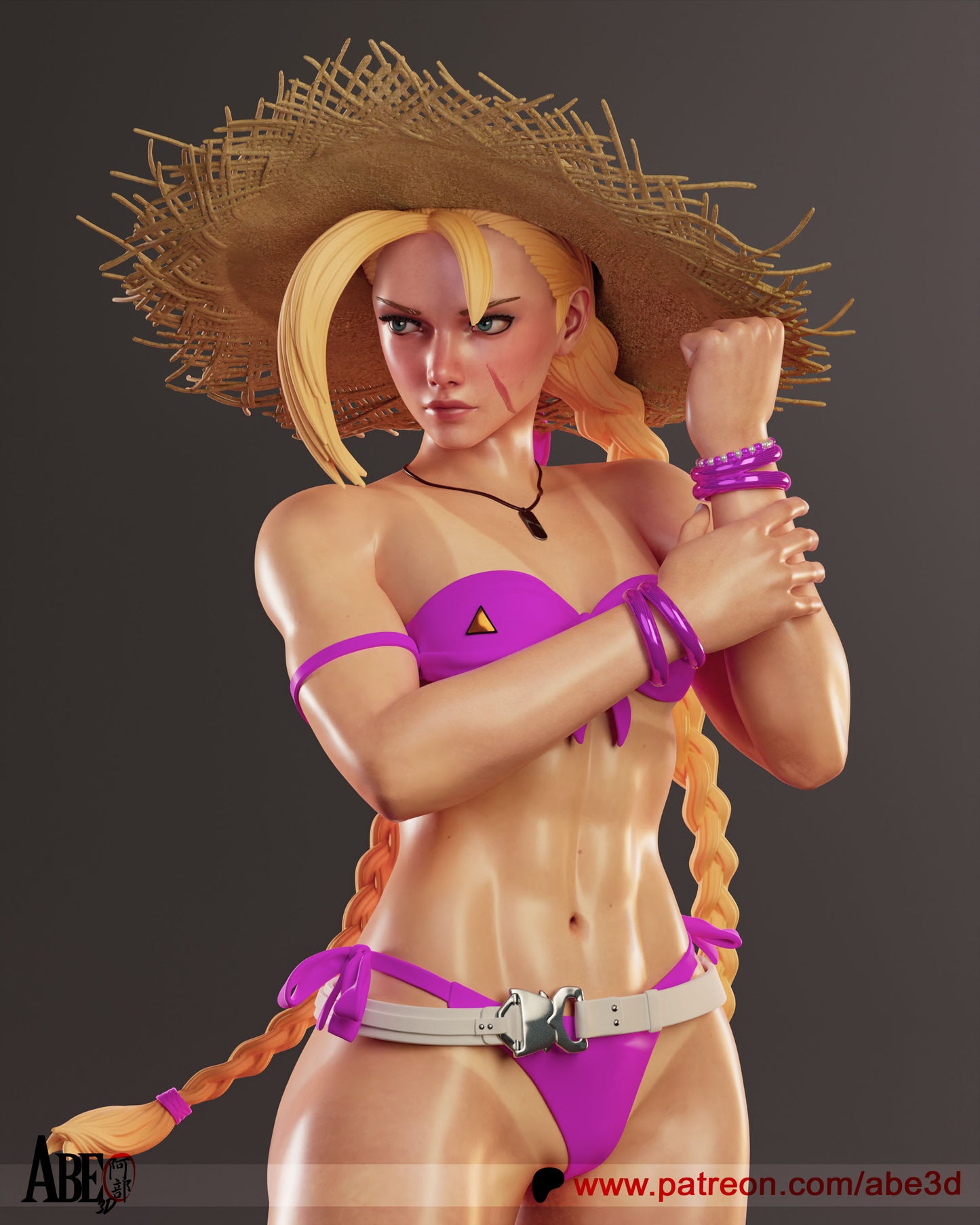 Cammy (SF6 Costume 4) Statue 3D-Printed Kit