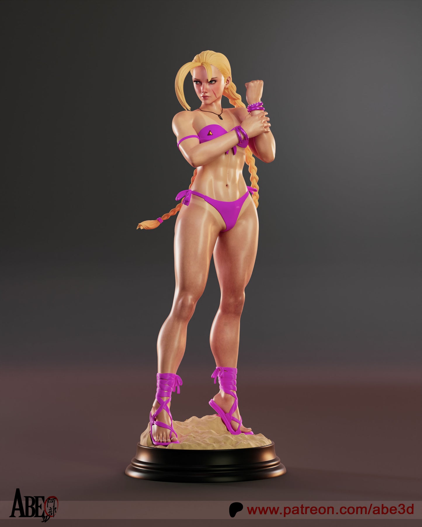 Cammy (SF6 Costume 4) Statue 3D-Printed Kit