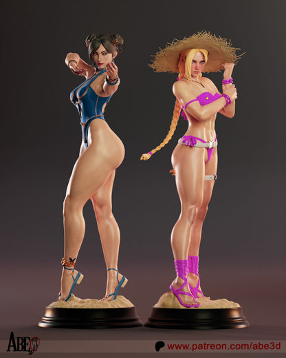Cammy (SF6 Costume 4) Statue 3D-Printed Kit