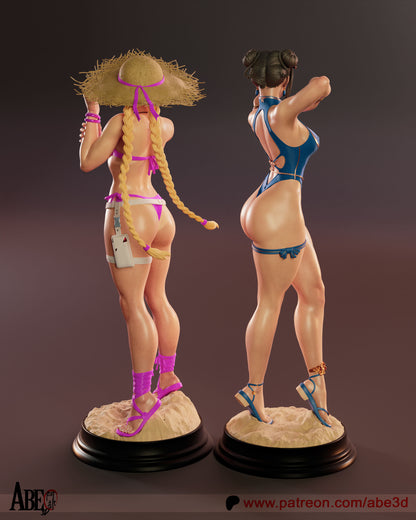 Cammy (SF6 Costume 4) Statue 3D-Printed Kit