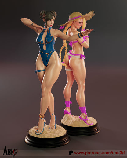 Cammy (SF6 Costume 4) Statue 3D-Printed Kit