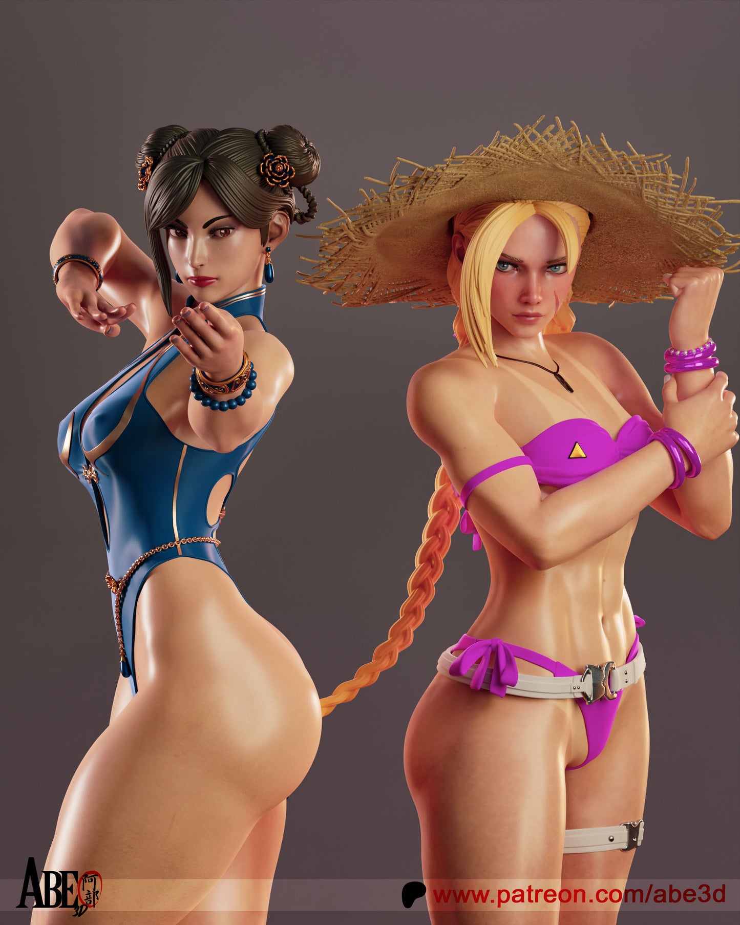 Cammy (SF6 Costume 4) Statue 3D-Printed Kit