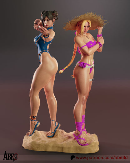 Cammy (SF6 Costume 4) Statue 3D-Printed Kit