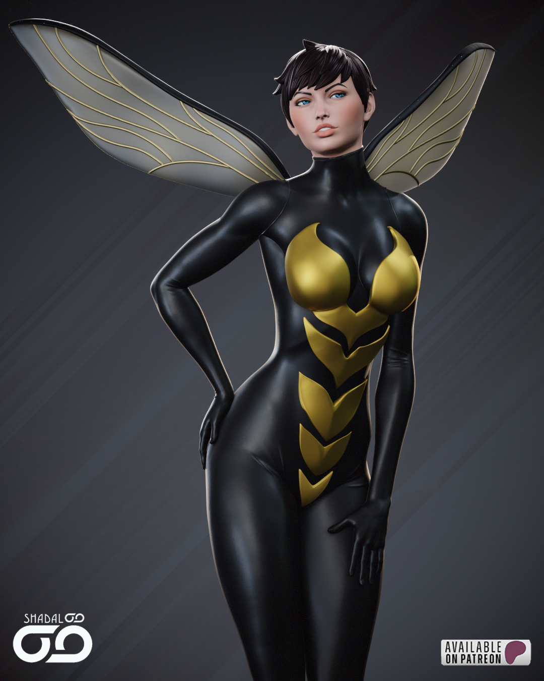 Wasp Statue 3D-Printed Kit