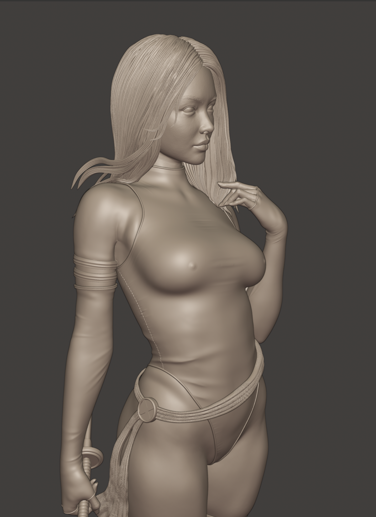 Psylocke Statue 3D-Printed Kit