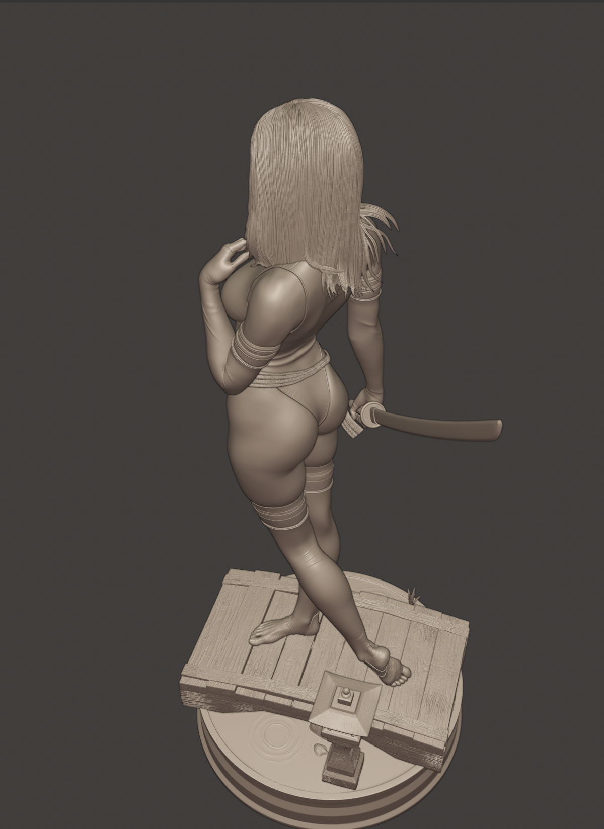 Psylocke Statue 3D-Printed Kit