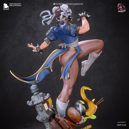 Chun-Li Statue 3D-Printed Kit