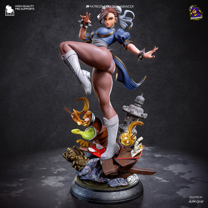 Chun-Li Statue 3D-Printed Kit
