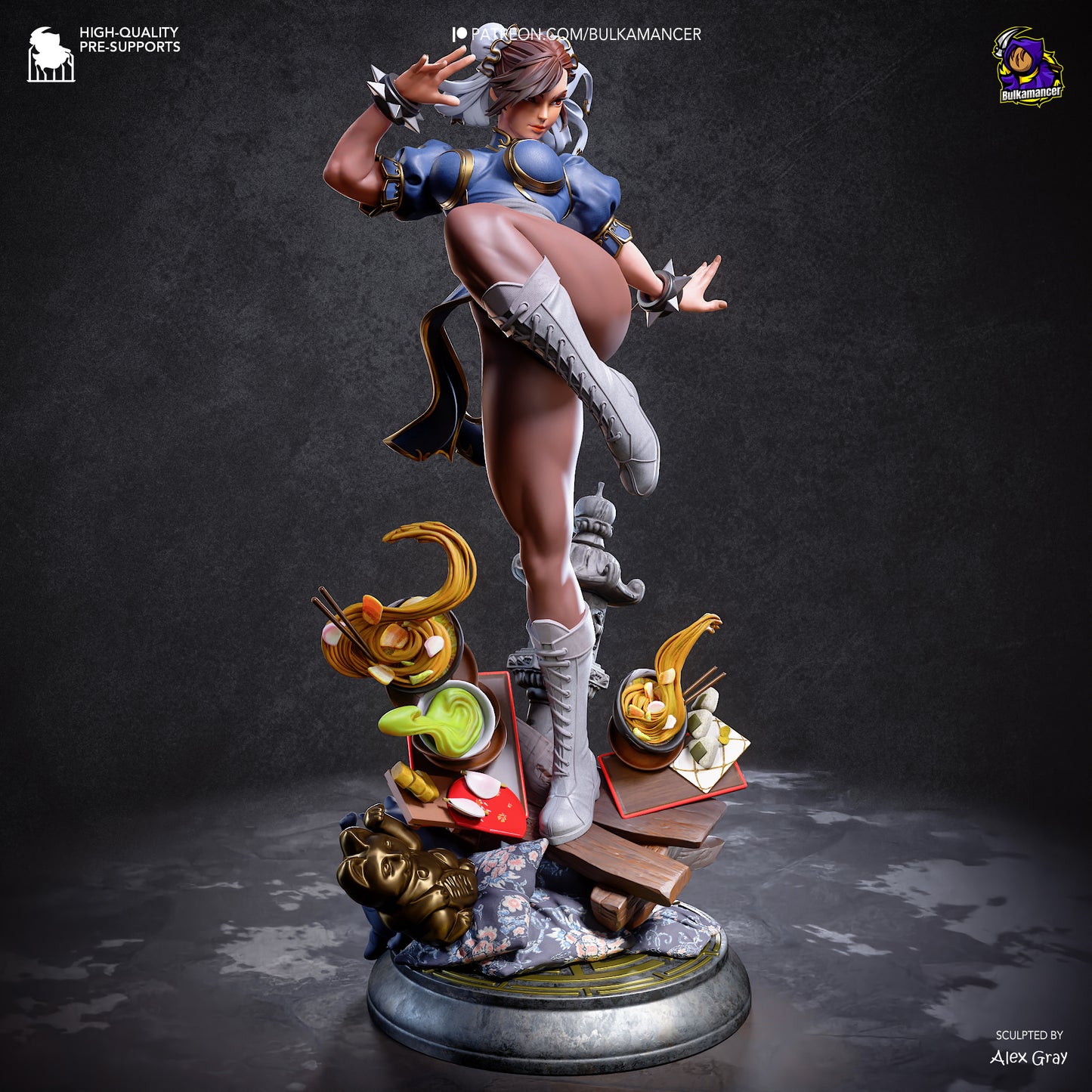 Chun-Li Statue 3D-Printed Kit