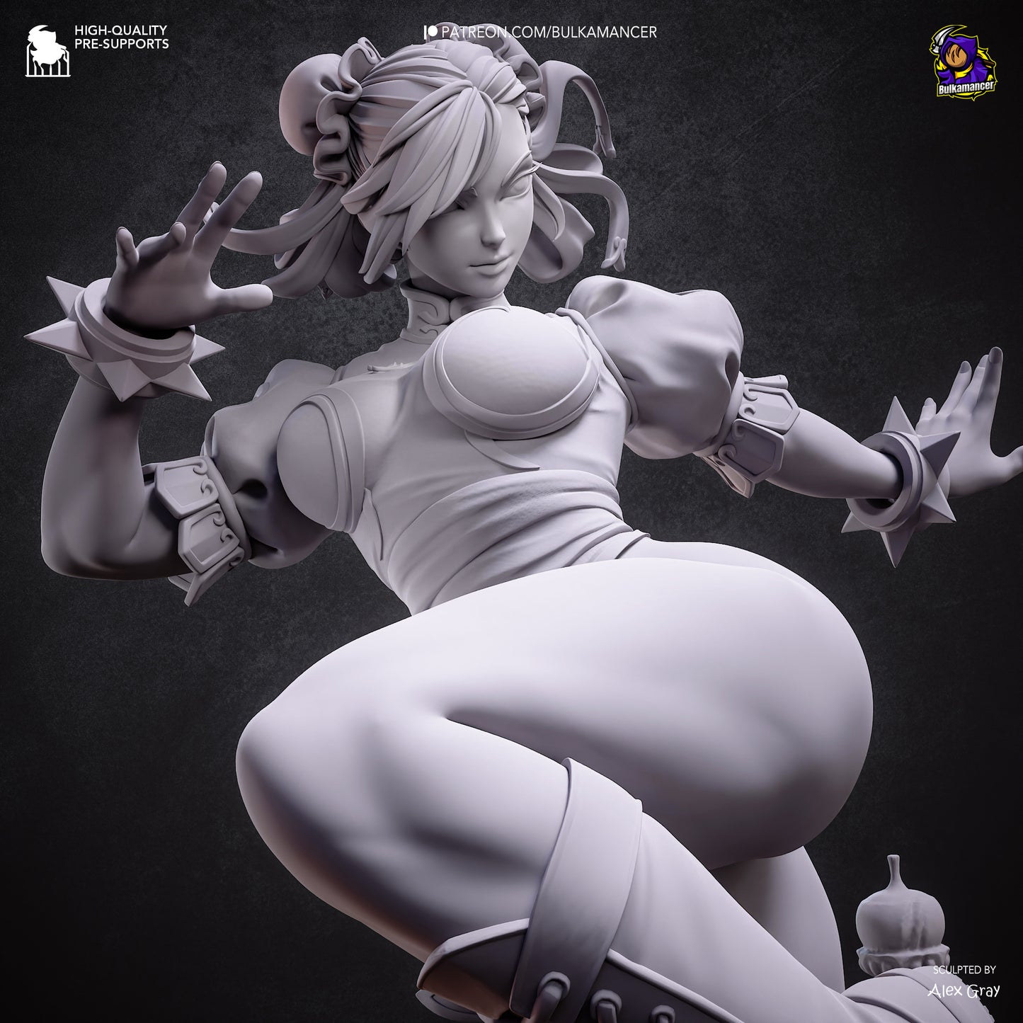 Chun-Li Statue 3D-Printed Kit