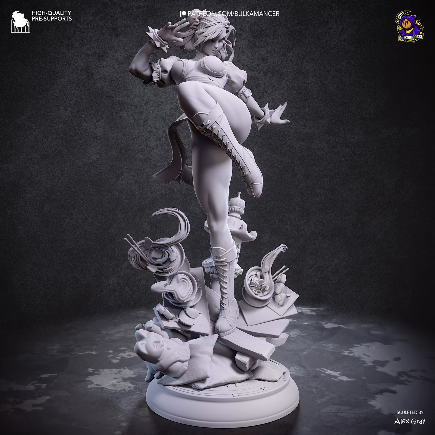 Chun-Li Statue 3D-Printed Kit