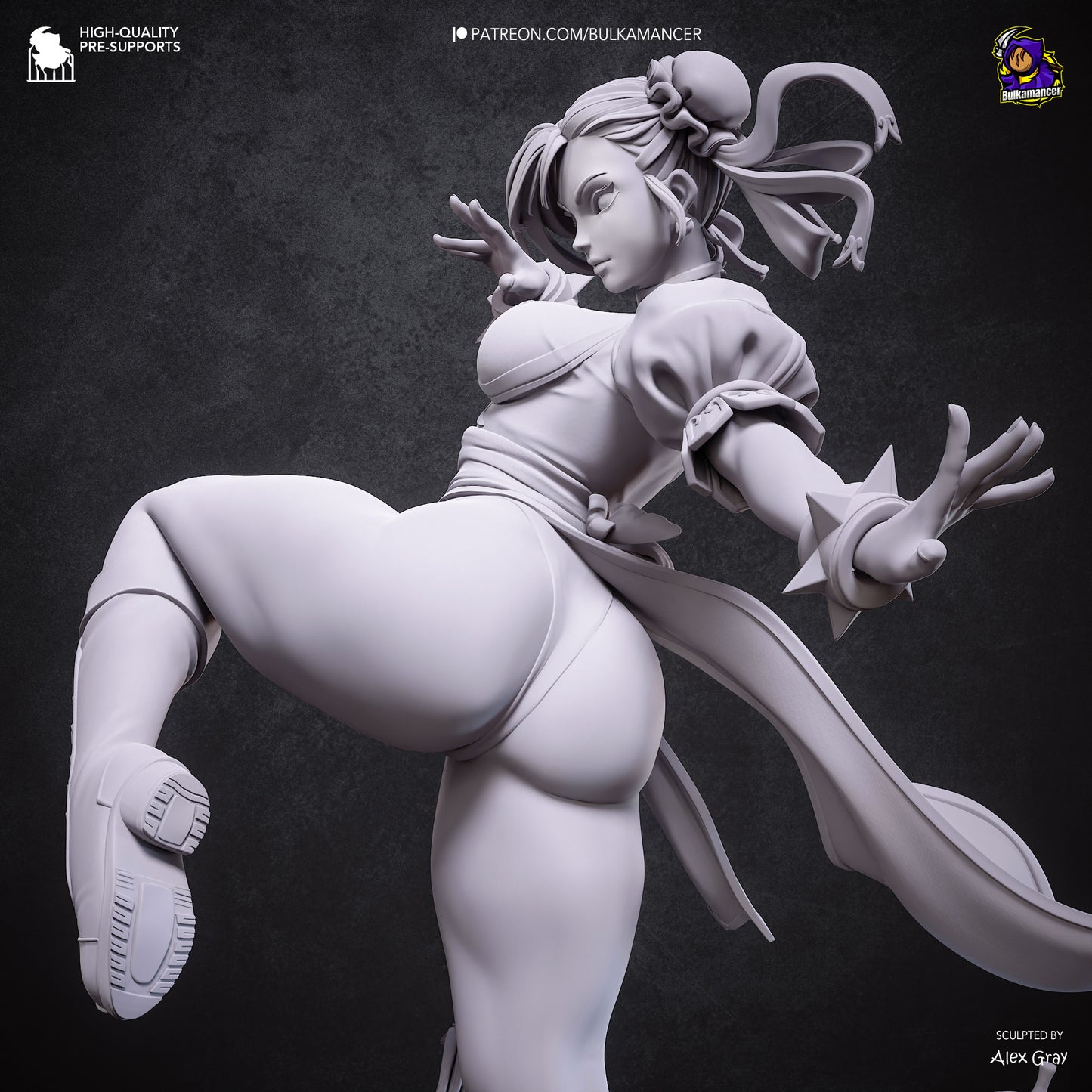 Chun-Li Statue 3D-Printed Kit