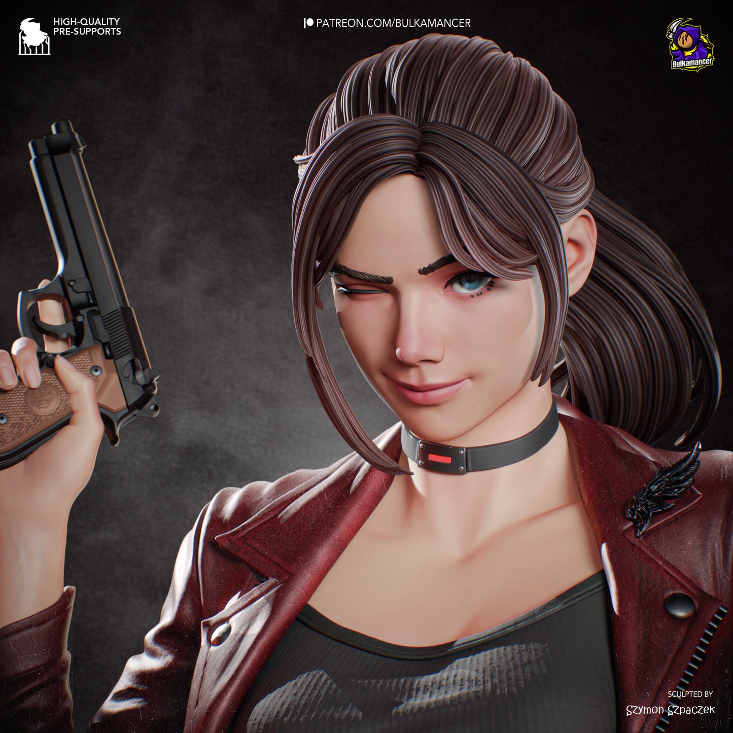 Claire Redfield Statue 3D-Printed Kit