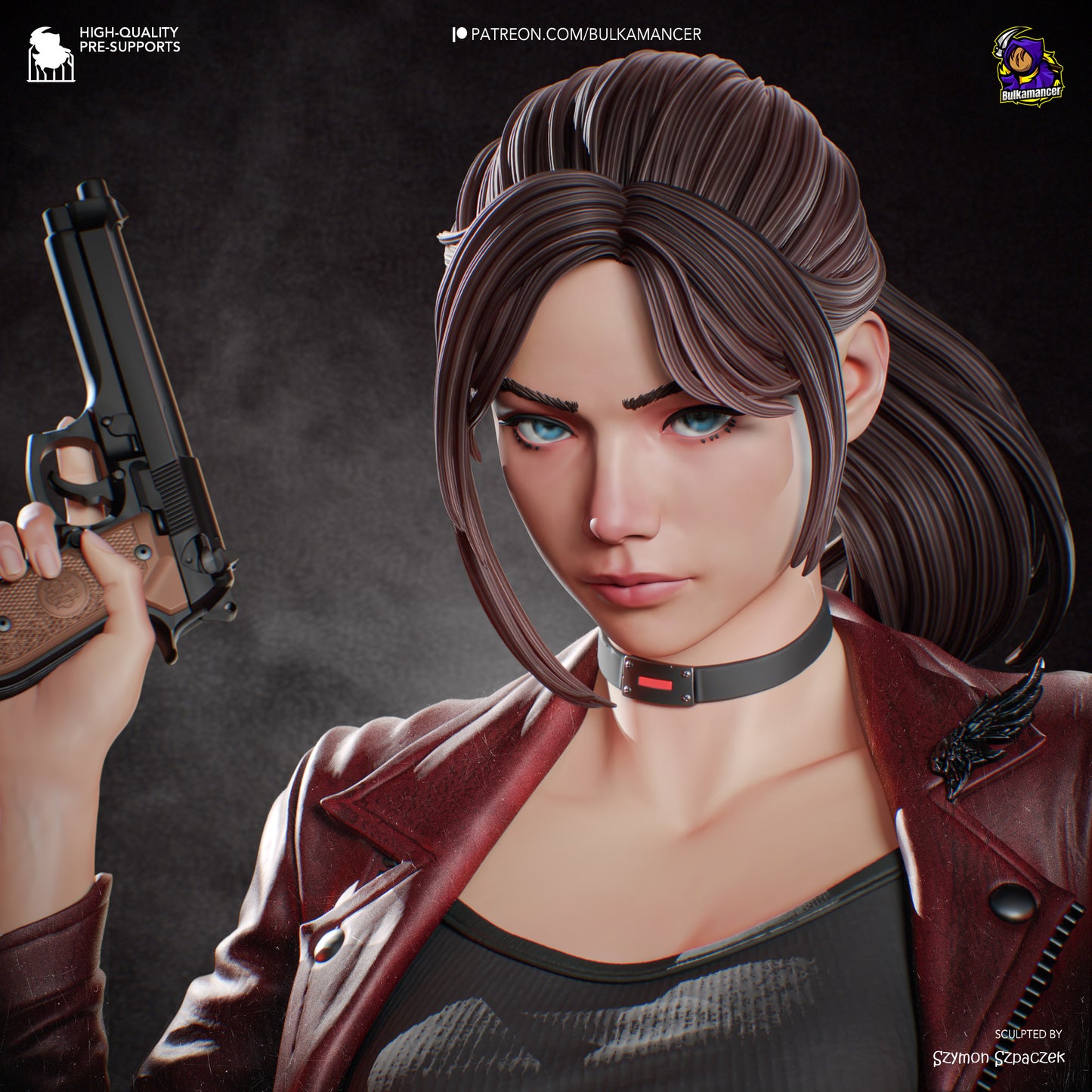 Claire Redfield Statue 3D-Printed Kit