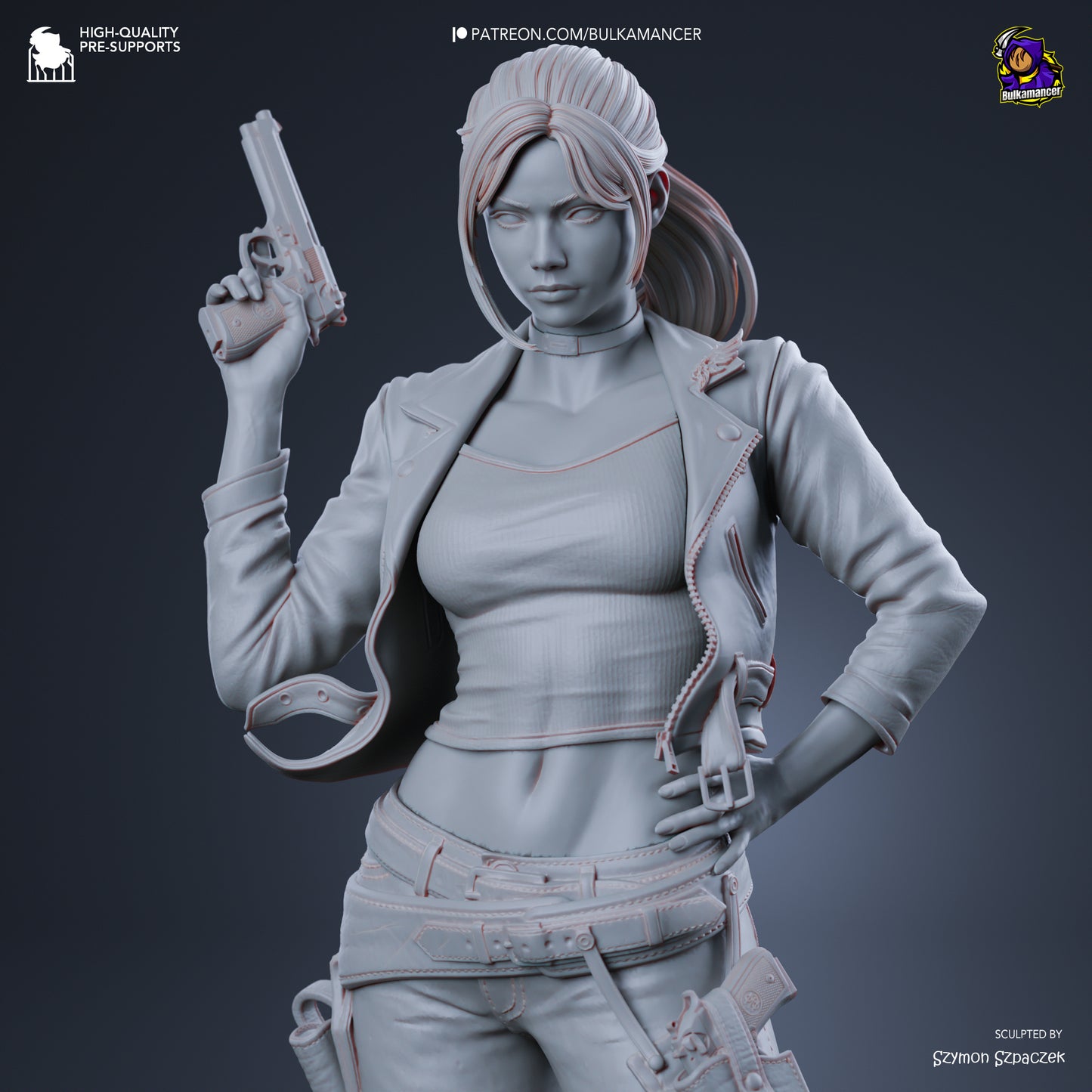 Claire Redfield Statue 3D-Printed Kit