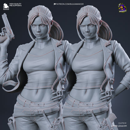 Claire Redfield Statue 3D-Printed Kit