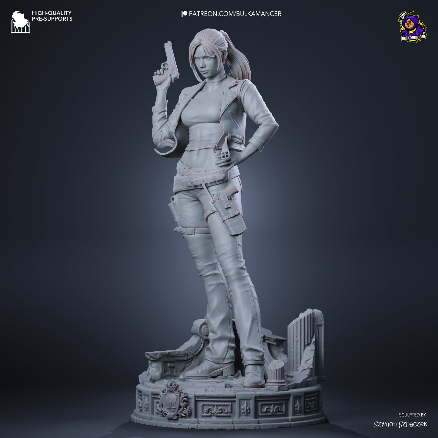 Claire Redfield Statue 3D-Printed Kit
