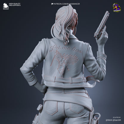 Claire Redfield Statue 3D-Printed Kit