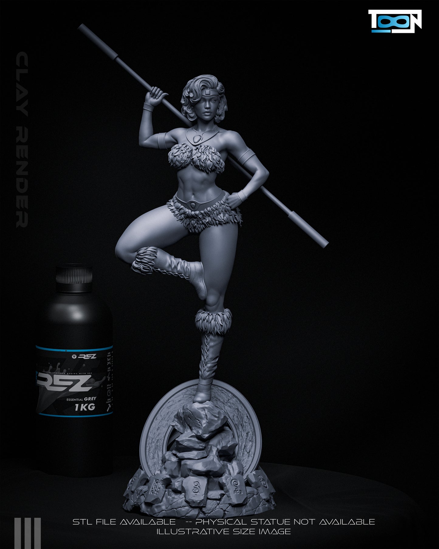 Princess Diana Statue 3D-Printed Kit