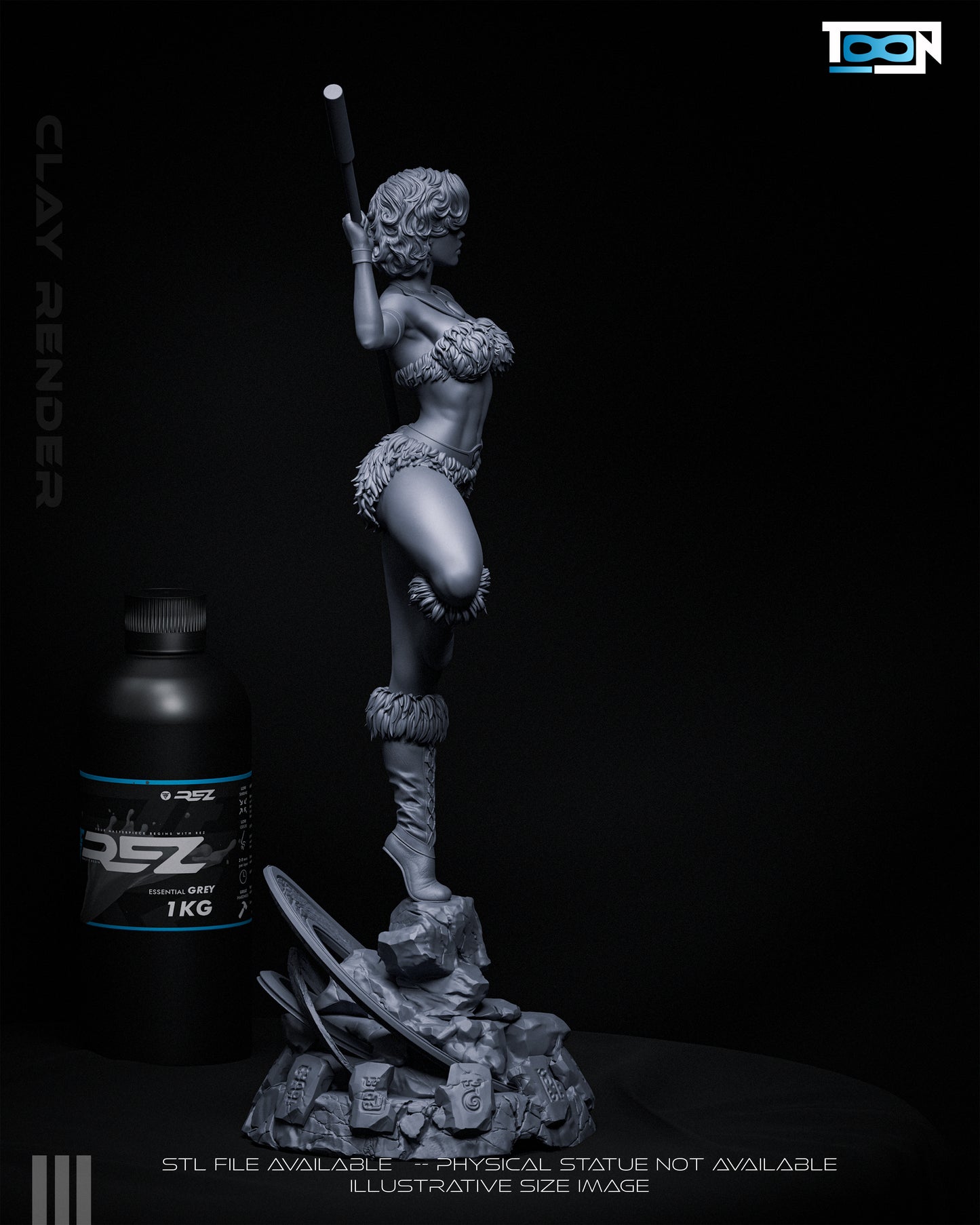 Princess Diana Statue 3D-Printed Kit